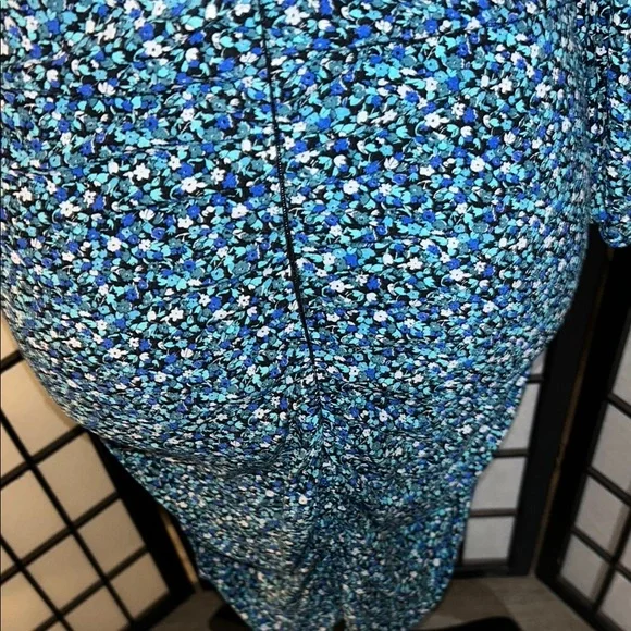 Zara Blue Puff Sleeve Sheath Dress - Picture 10 of 14